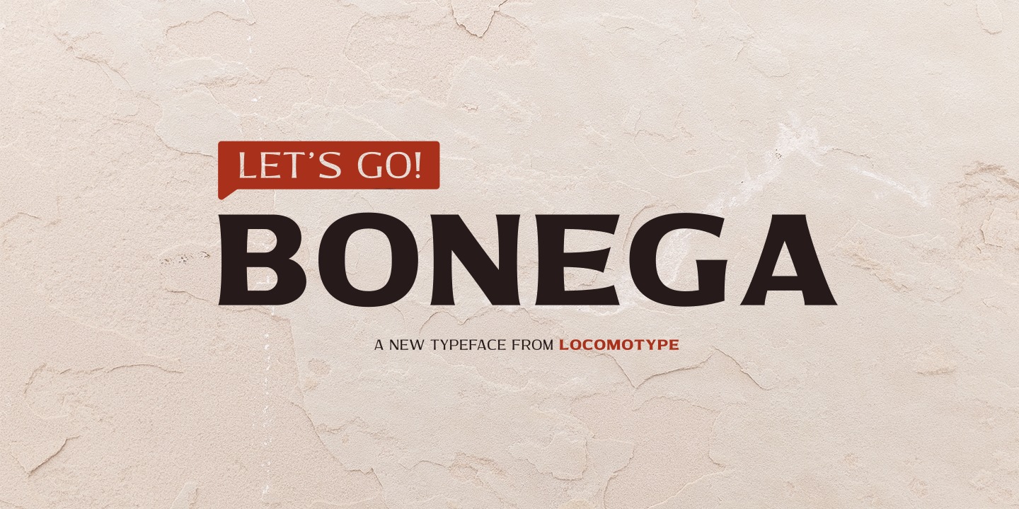 Пример шрифта Bonega